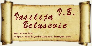 Vasilija Belušević vizit kartica